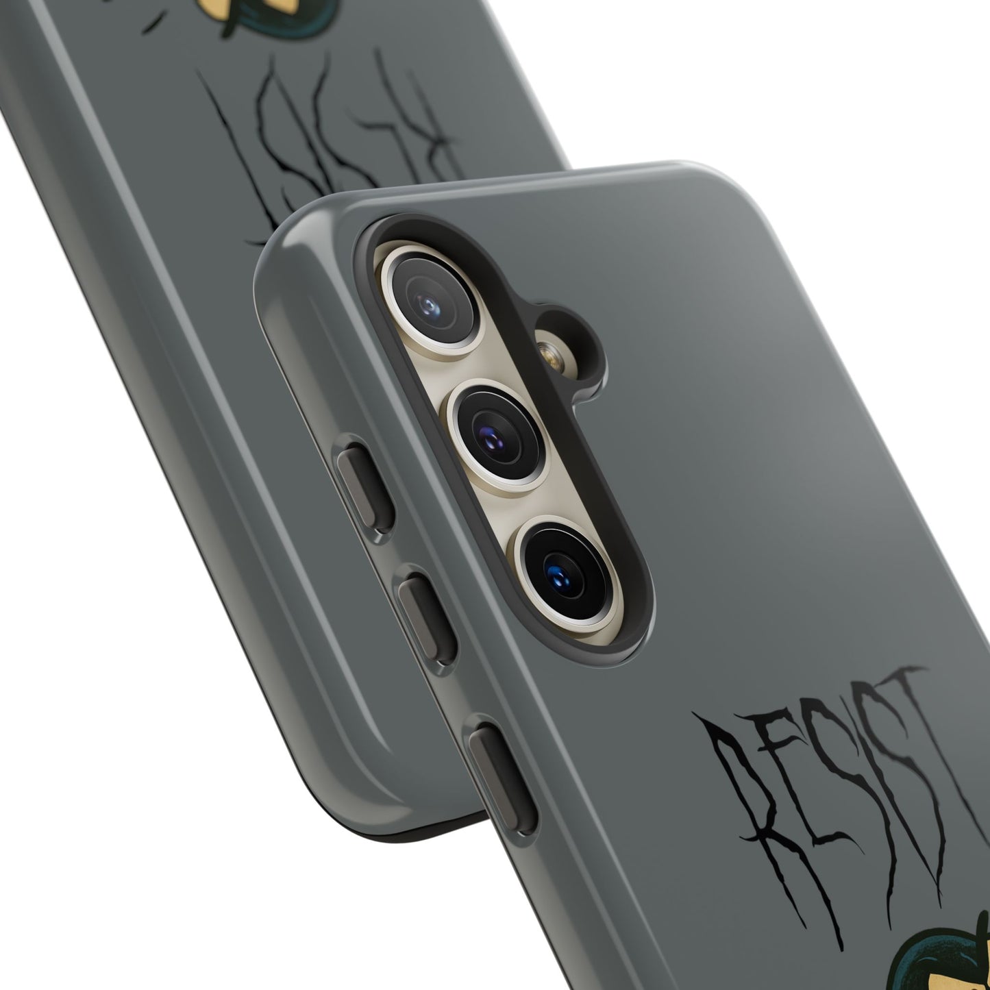 Resist Angry Penguin Phone Case — Protective iPhone Case with Bold Cartoon Design