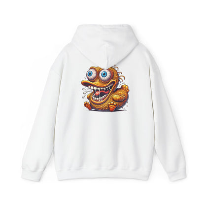 Hoodie — Whimsical Big-Eyed Monster Cartoon Back Print