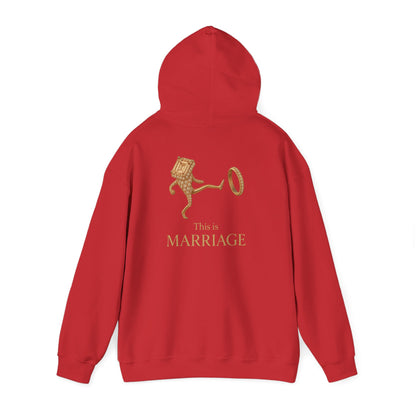 Marriage Key Graphic Hoodie — "This Is Marriage" Gold Lion Design