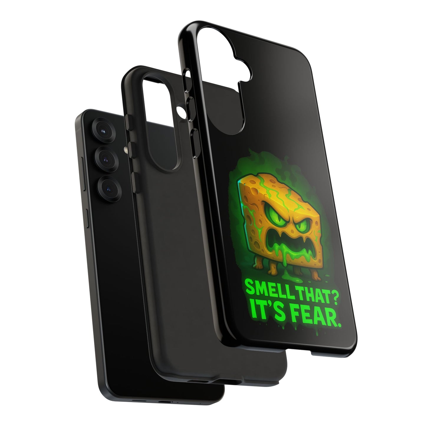 Phone Case — 'Smell That? It's Fear.' Spooky Cheese Monster Protective Case