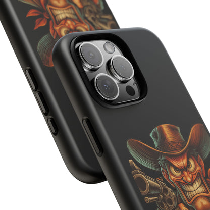 Tough Cowboy Phone Case — "I Bury Problems Six Feet Under and Ride Off" Protective iPhone Case