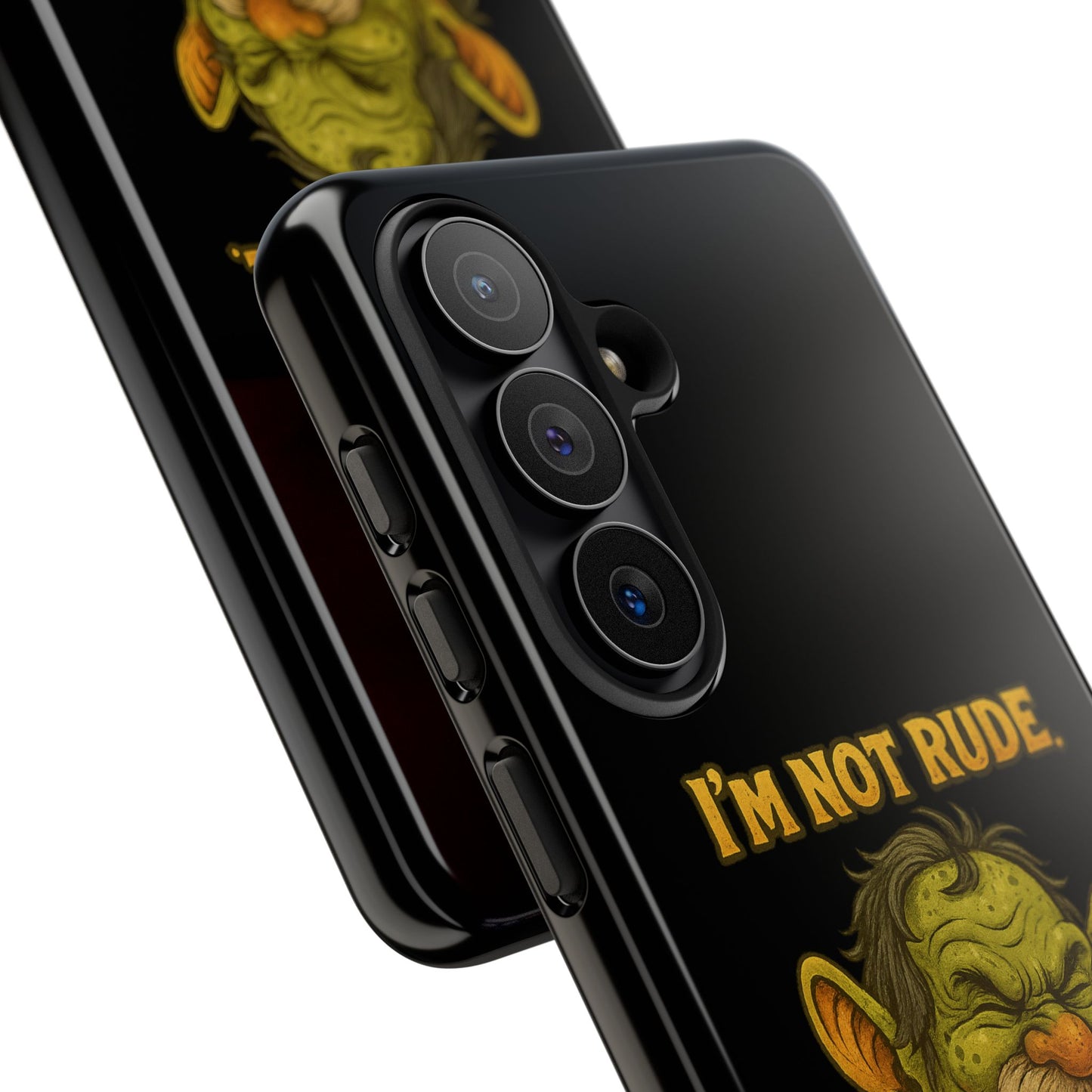 Phone Case – "I'm Not Rude, You're Just Exhausting" Funny Grumpy Troll Protective Cover