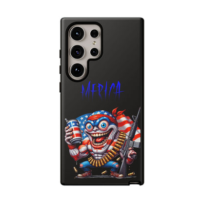 Phone Case — Patriotic 'Merica Clown with Flag, Beer & Rifle