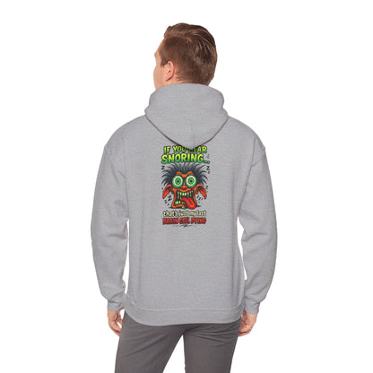 Funny Snoring Monster Hoodie – 'I'm Snoring' Graphic Back Pullover