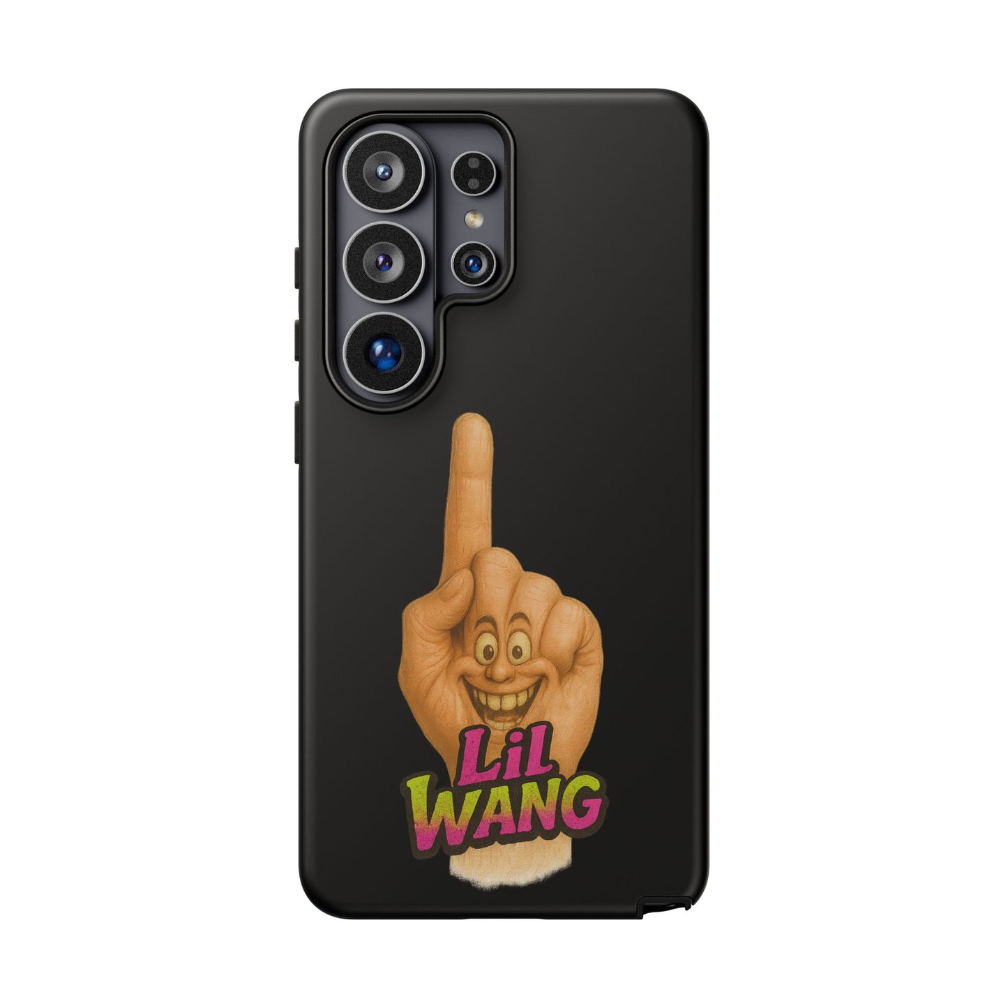 Phone Case — 'Lil Wang' Humorous Middle Finger Character Protective Cover