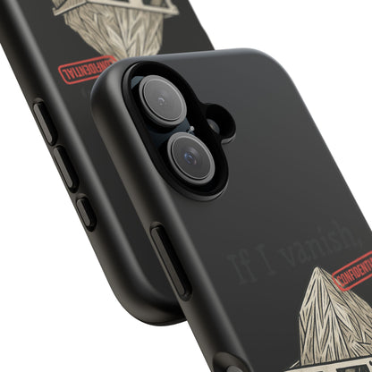 Conspiracy Tin-Foil Hat Phone Case — If I Vanish, Tell the Pigeons I Knew (Confidential)