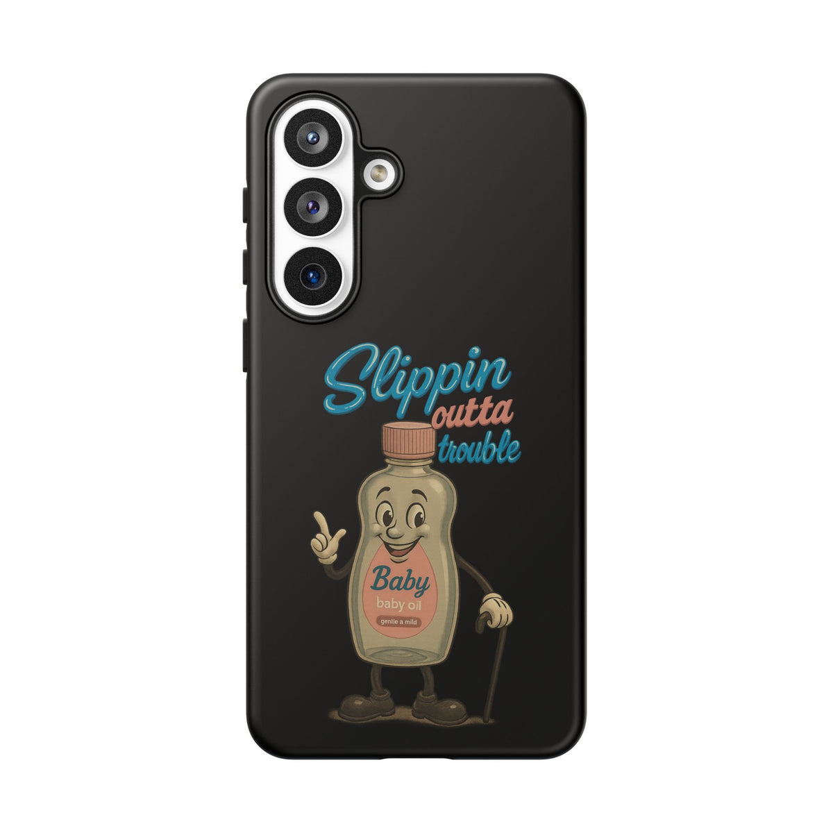 Phone Case — Retro 'Slippin Outta Trouble' Baby Bottle Design