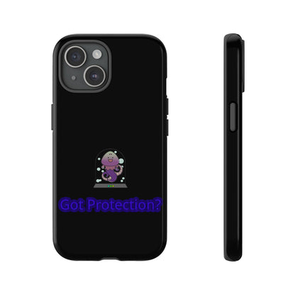 Phone Case — 'Got Protection?' Cute Purple Alien Anti-Shock Protective Cover