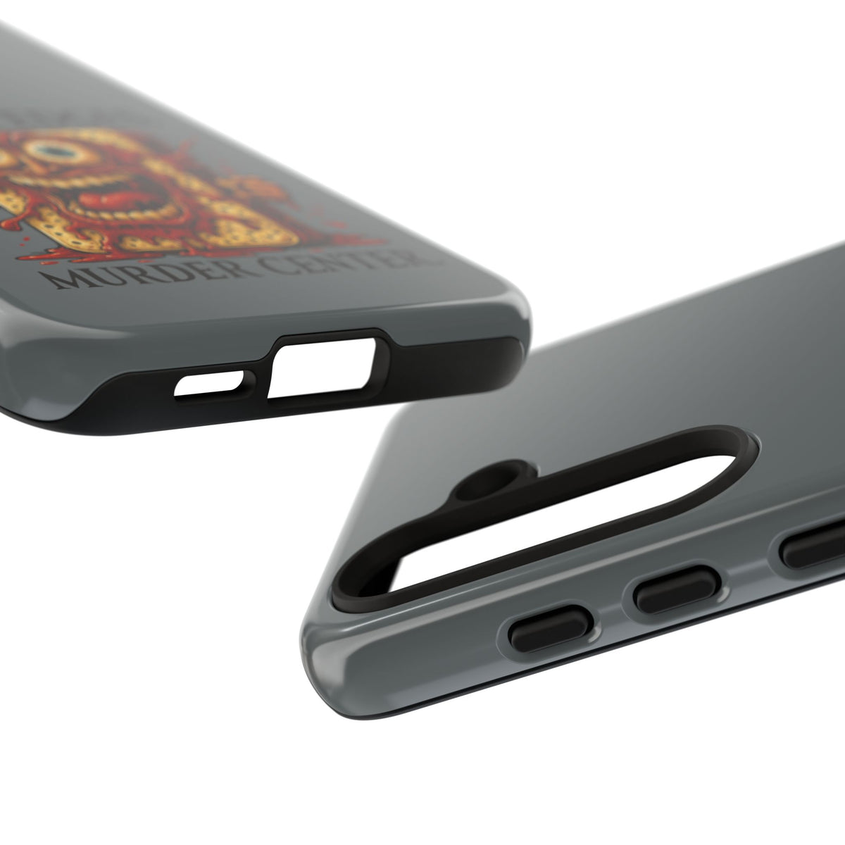 Phone Case — "Crispy Edges. Murder Center." Horror Toast Graphic