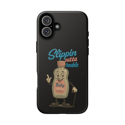 Phone Case — Retro 'Slippin Outta Trouble' Baby Bottle Design