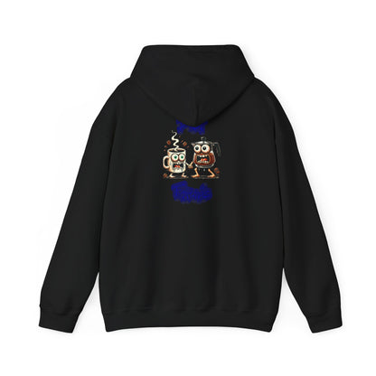 Coffee & Coffee Pot Friends Graphic Hoodie — Cute Cartoon Coffee & Coffee Pot "Best Friends" Pullover
