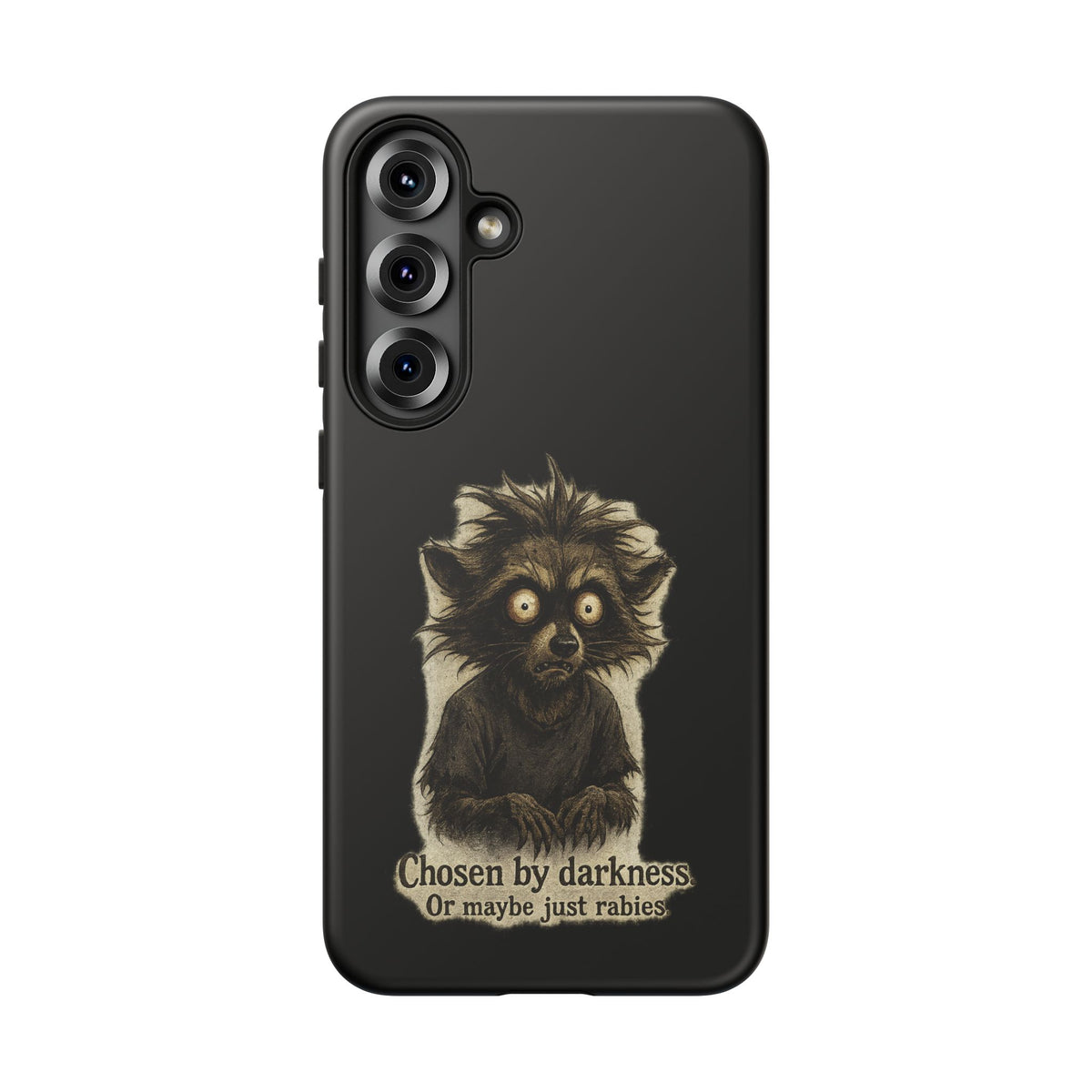 Phone Case — "Chosen by Darkness (Or Maybe Just Rabies)" Cute Creepy Lemur Design