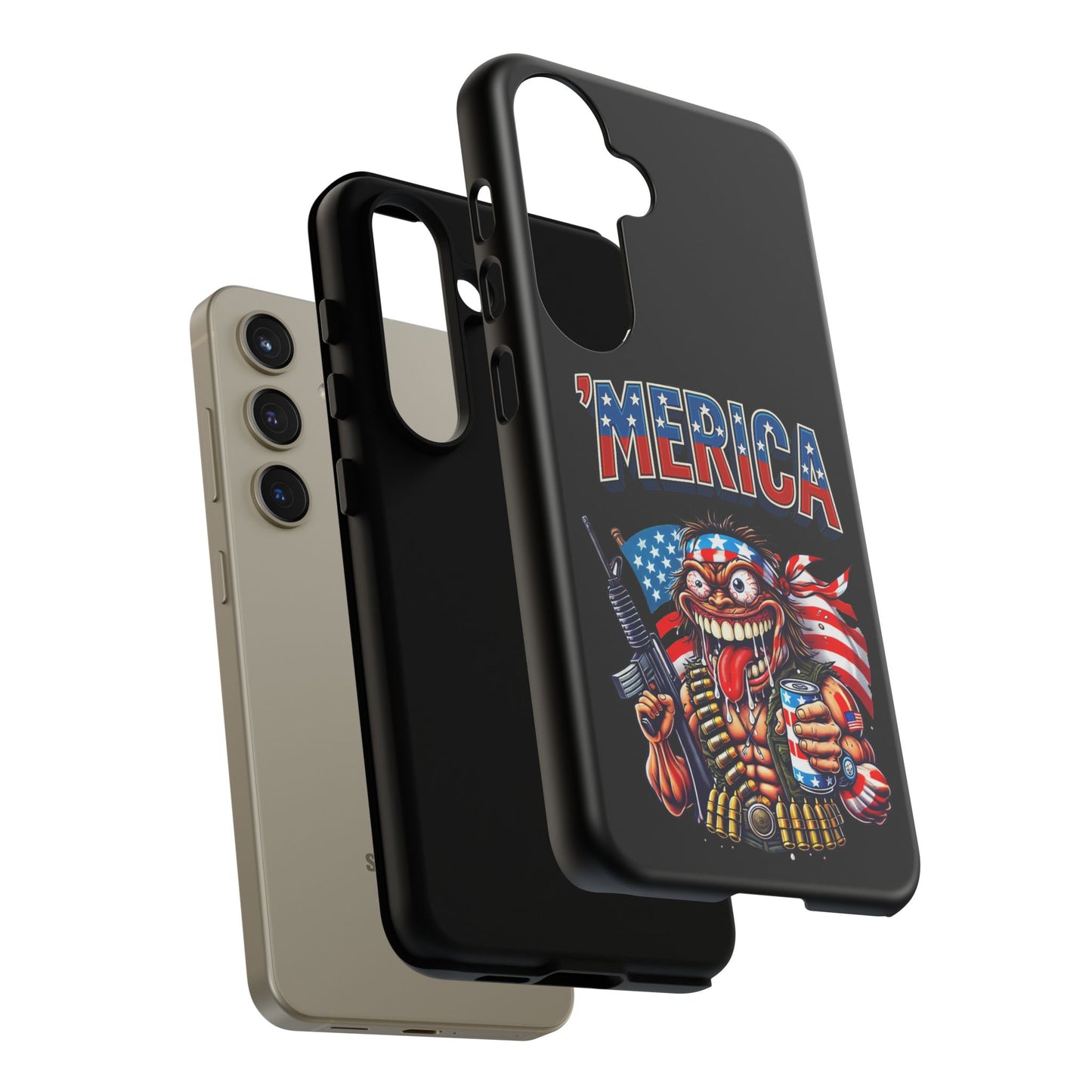 'MERICA Patriotic Phone Case — American Flag Madman Design
