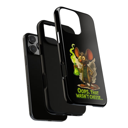 Phone Case — Funny Cartoon Rat "Oops That Wasn't Cheese" Protective Cover