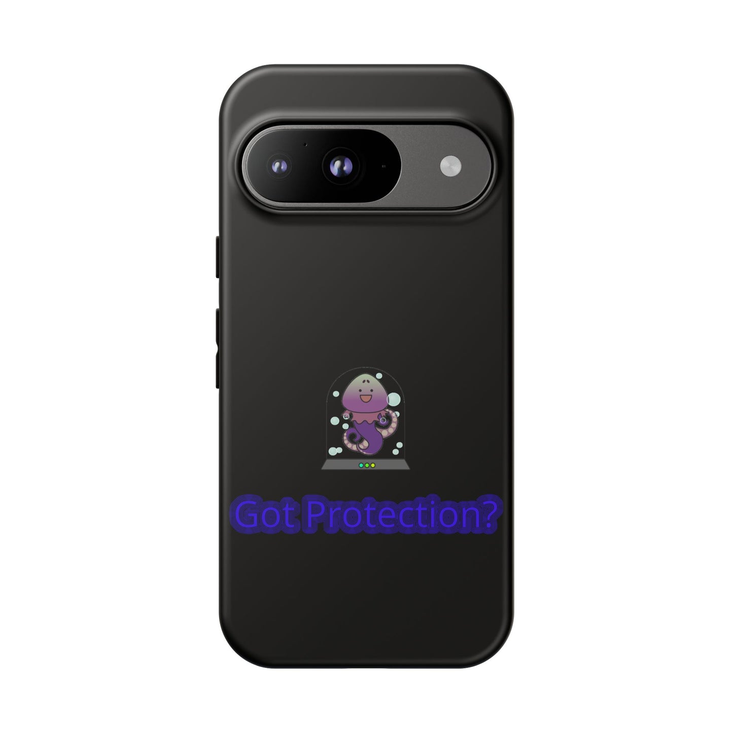 Phone Case — 'Got Protection?' Cute Purple Alien Anti-Shock Protective Cover