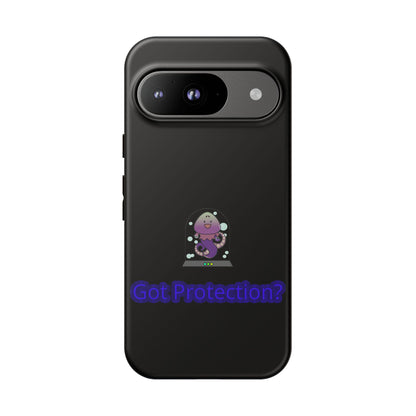 Phone Case — 'Got Protection?' Cute Purple Alien Anti-Shock Protective Cover