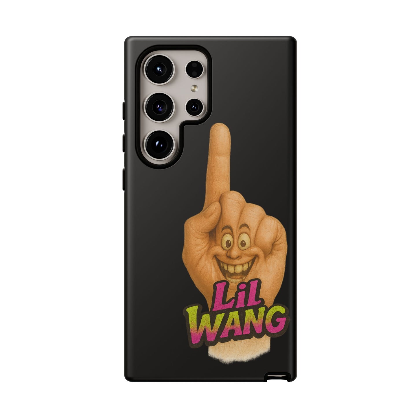 Phone Case — 'Lil Wang' Humorous Middle Finger Character Protective Cover
