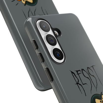 Resist Angry Penguin Phone Case — Protective iPhone Case with Bold Cartoon Design