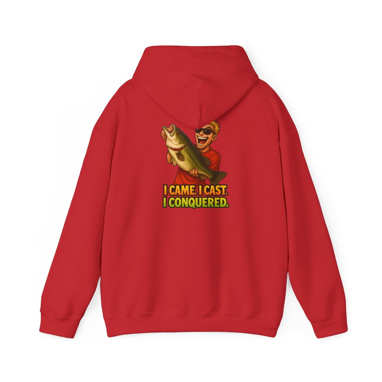 Fishing Hoodie – I Came, I Cast, I Conquered Graphic Pullover