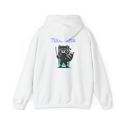 Raccoon Samurai Hoodie — "Trash Panda" Graphic Hooded Sweatshirt