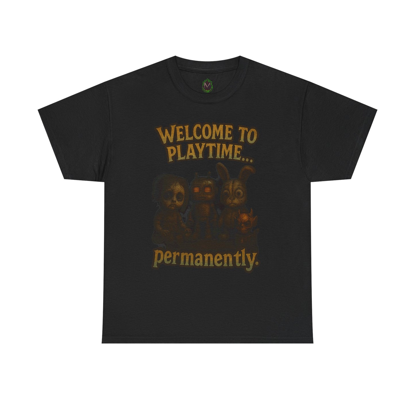 Welcome to Playtime Permanently T-Shirt | Creepy Animatronic Trio
