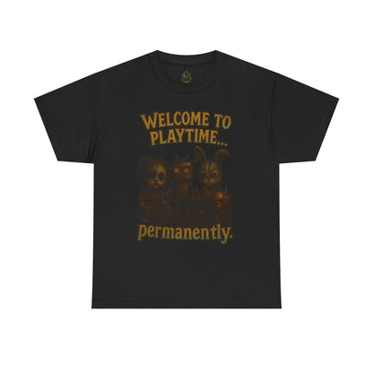 Welcome to Playtime Permanently T-Shirt | Creepy Animatronic Trio