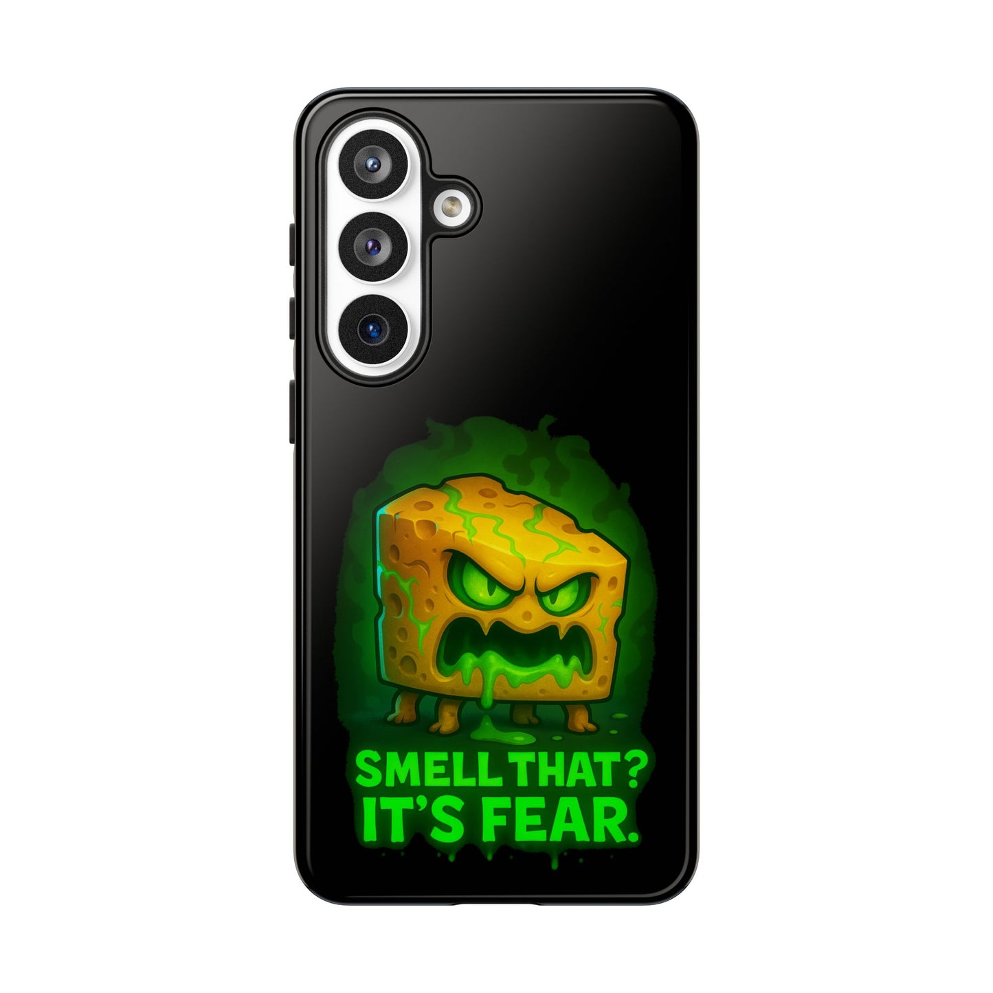 Phone Case — 'Smell That? It's Fear.' Spooky Cheese Monster Protective Case