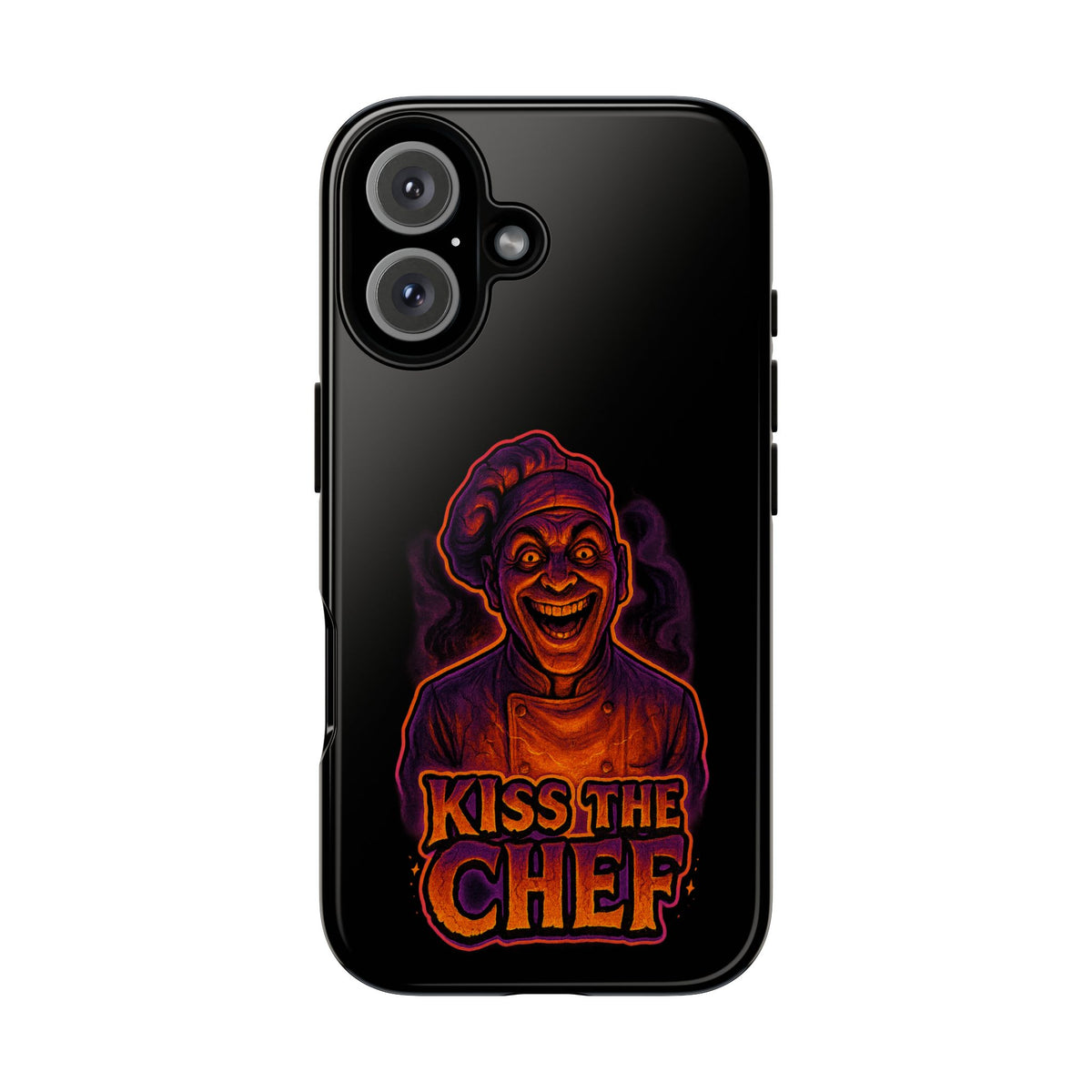 Phone Case — "Kiss the Chef" Neon Horror Chef Design