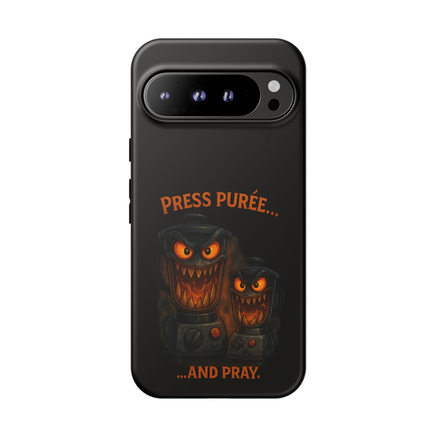 Phone Case - 'Press Purée...and Pray' Halloween Horror Protective Cover