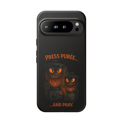 Phone Case - 'Press Purée...and Pray' Halloween Horror Protective Cover