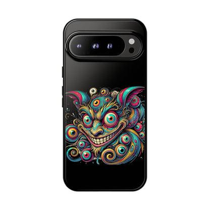 Psychedelic Mischief Phone Case — Colorful Grinning Monster Design