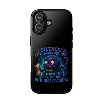 Phone Case — "Silence! I'm Mid-Incantation" Cute Angry Spider Magic Design