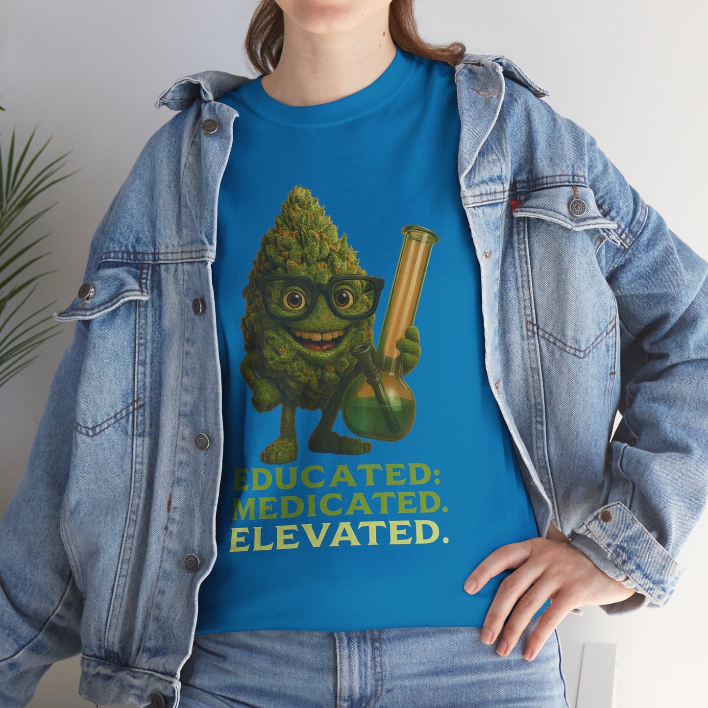 Educated. Medicated. Elevated. – Nerd Nug with Bong Tee