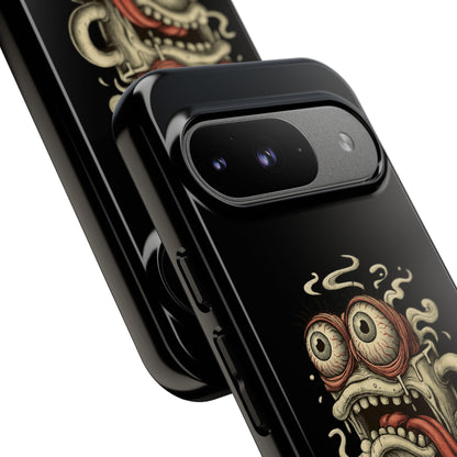Tough Cases: Retro Hot Coffee Monster Phone Case — Funny 'If Your Mug...' Quote