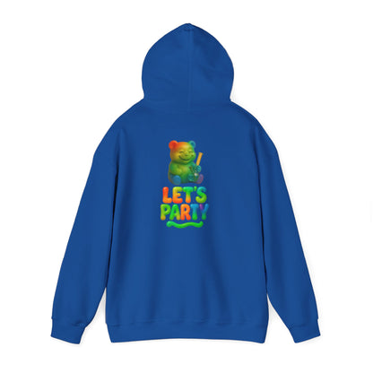 Hoodie — Colorful 'Let's Party' Gummy Bear Graphic Hoodie