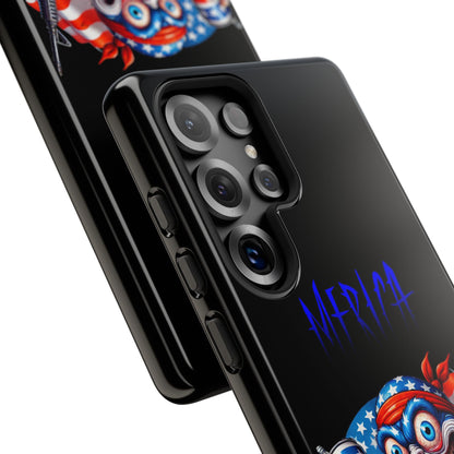 Phone Case — Patriotic 'Merica Clown with Flag, Beer & Rifle