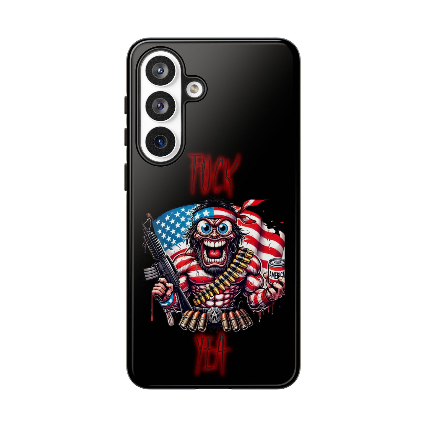 Phone Case — American Flag Skull Soldier Design (Tough Cases)