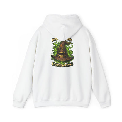 Hoodie — Spooky Talking Sorting Hat Graphic "I Double Dare You"