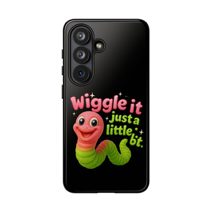 Wiggle It Worm Phone Case — Cute Pink & Green Cartoon iPhone Cover