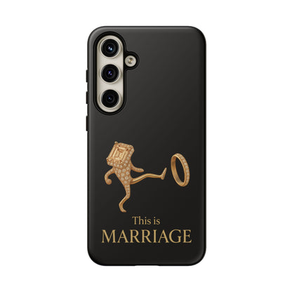 Phone Case - ‘This is Marriage’ Gold Ring Cartoon Design