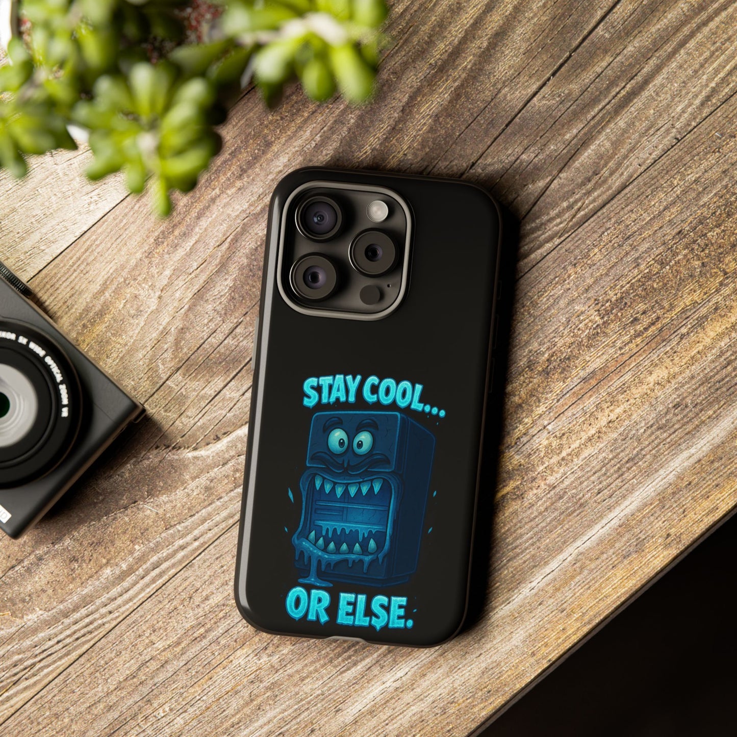 Stay Cool... Or Else. Phone Case — Neon Monster Protective iPhone Cover