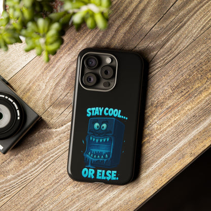 Stay Cool... Or Else. Phone Case — Neon Monster Protective iPhone Cover
