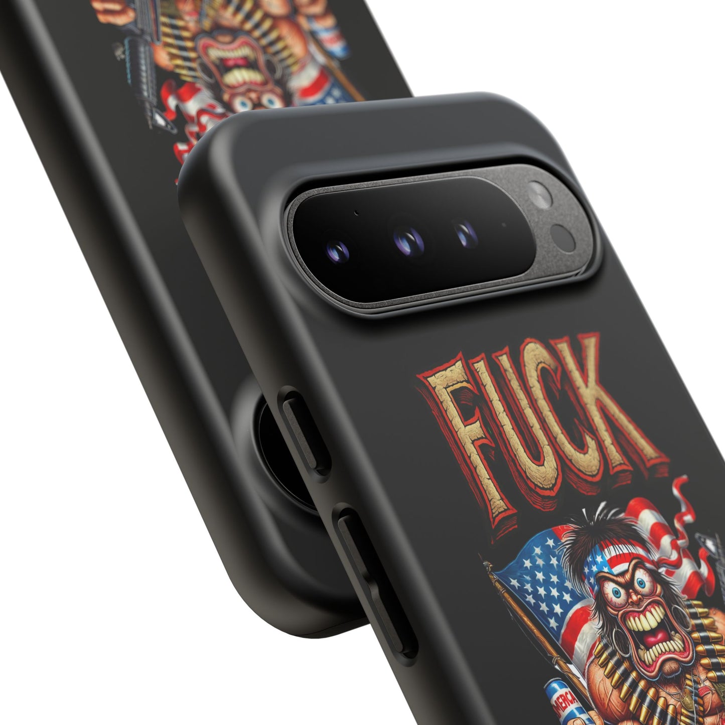 Phone Case — "FUCK YEA" Patriotic Skeleton Soldier Graphic