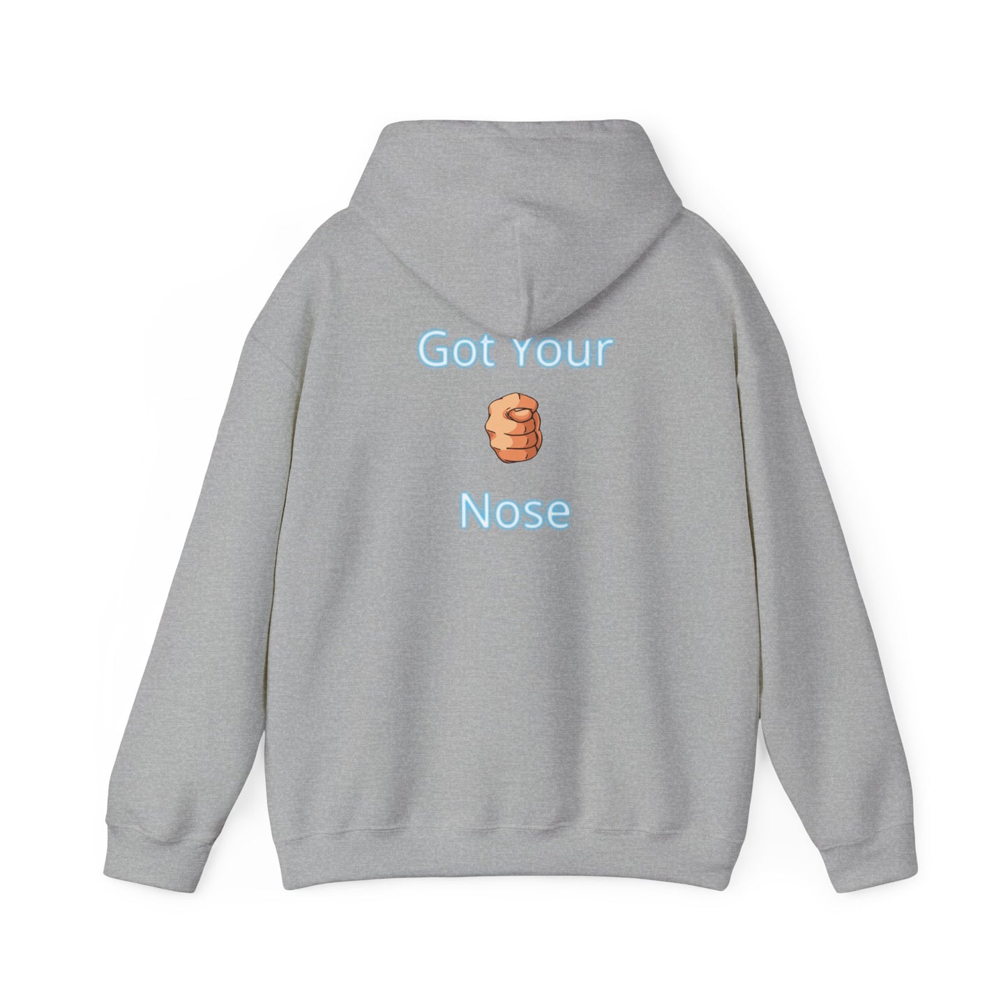 Got Your Nose Hoodie — Playful Baby-Grab Back Print Pullover