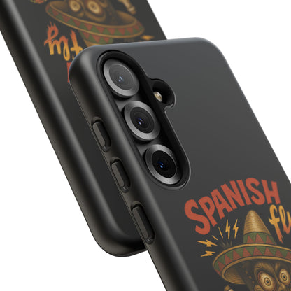 Spanish Fly Tough Phone Case — Retro Skull Sombrero Design