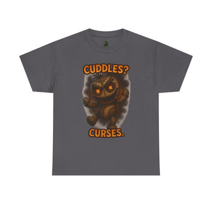 Cuddles? Curses. bear graphic tee | T-Shirt