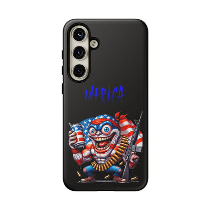 Phone Case — Patriotic 'Merica Clown with Flag, Beer & Rifle