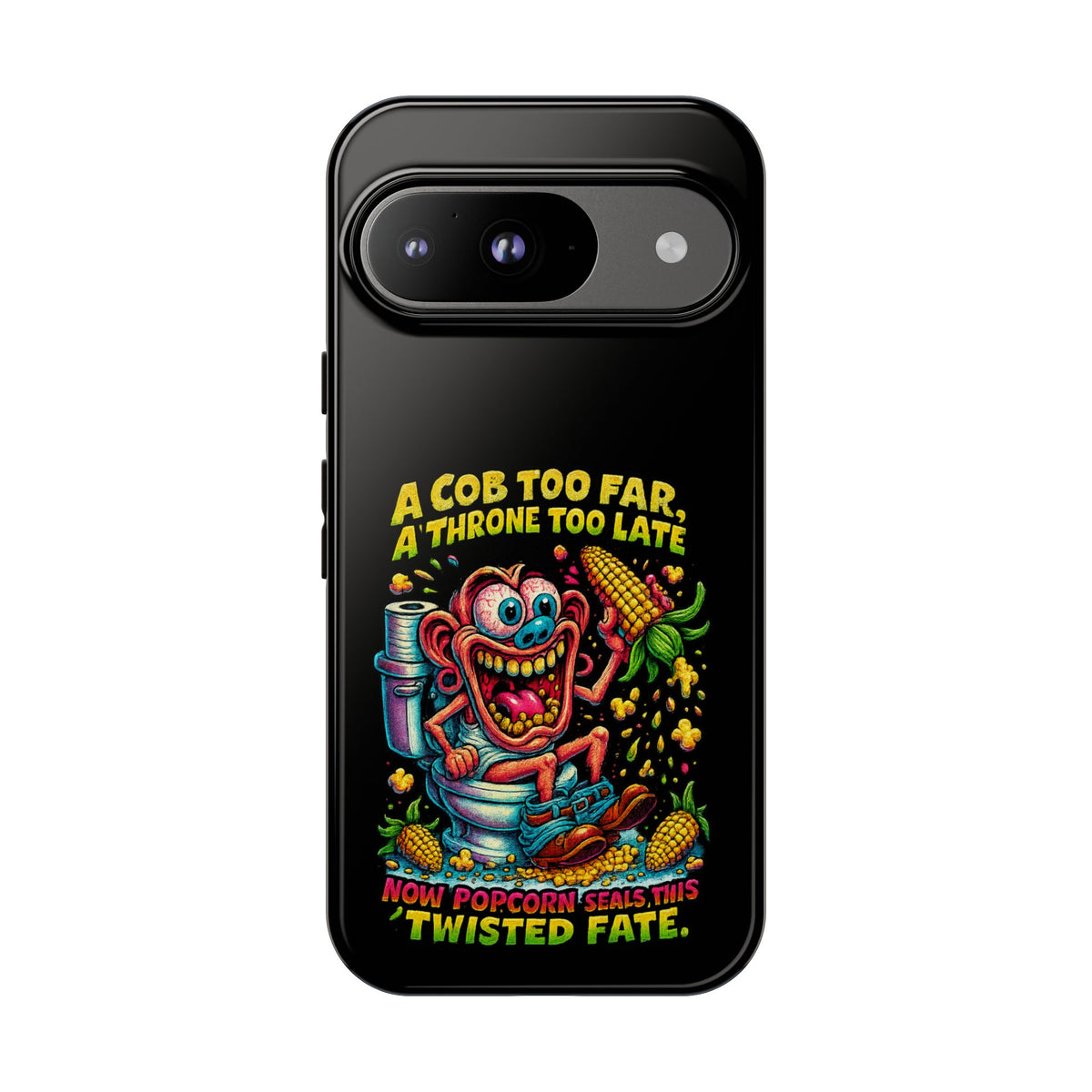 Phone Case — "A Cob Too Far" Popcorn Horror Design