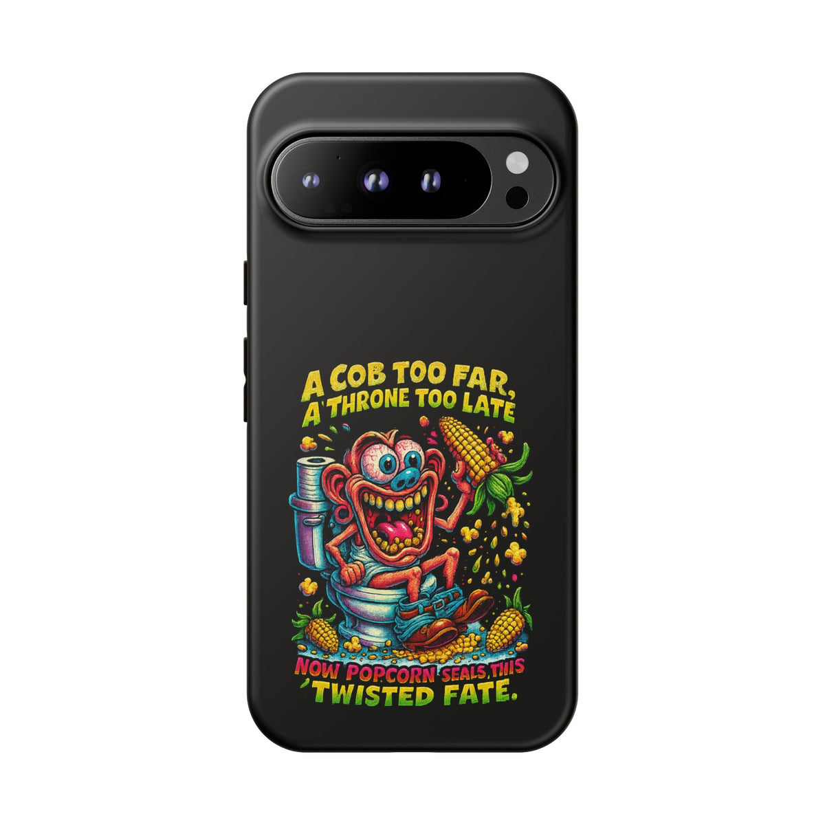 Phone Case — "A Cob Too Far" Popcorn Horror Design