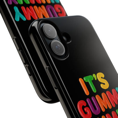 Phone Case — "It's Gummy Nummy Time" Colorful Candy Lettering Protective Case